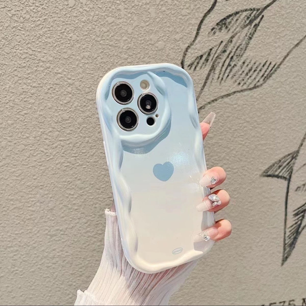 Convient pour la coque de téléphone Apple 15, iPhone 14, à la mode et minimaliste 11, couleur dégradée rose bleu, Japon_voghion.com