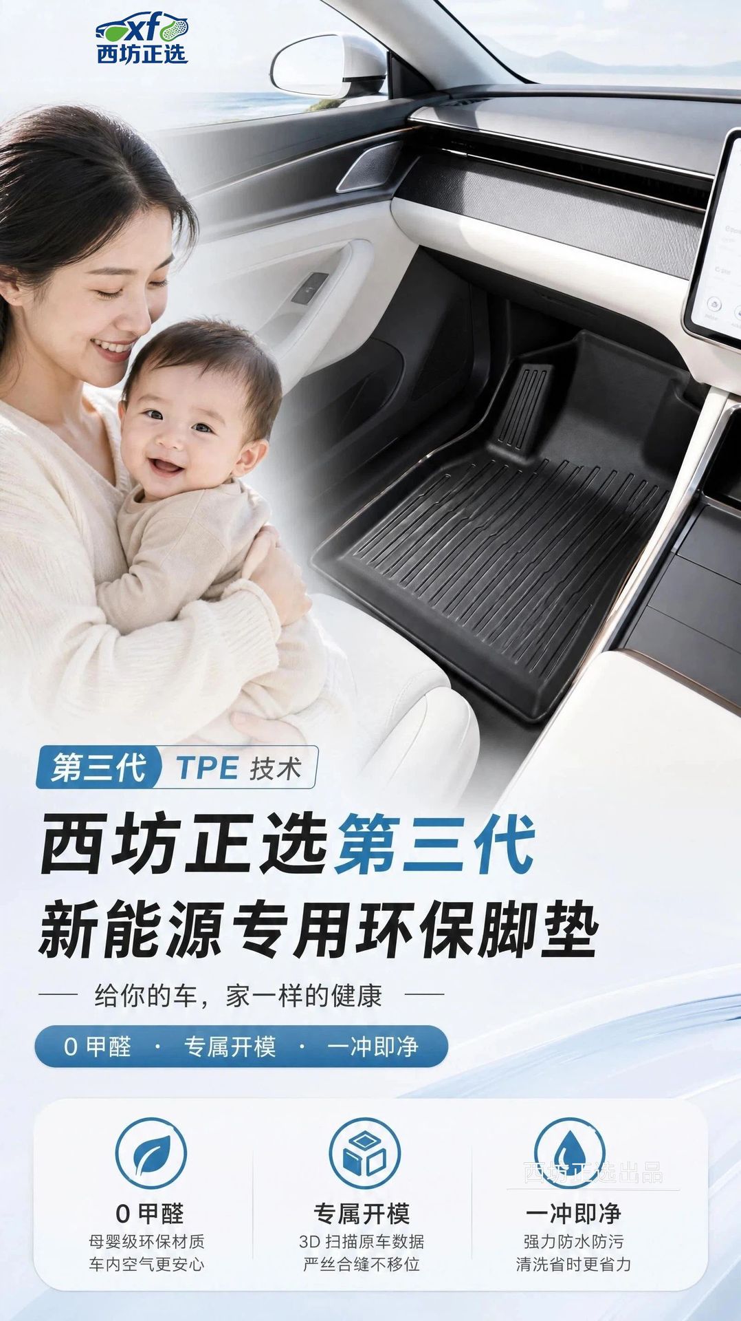Changan Cs15 Dedicated Full Tpe Car Floor Mats, Full Coverage, Cross-Border Dropshipping, One-Piece Dropshipping