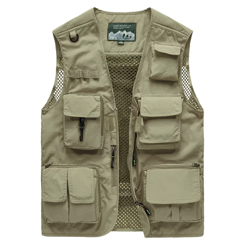 Travel summer vest, thin autumn jacket, plus size