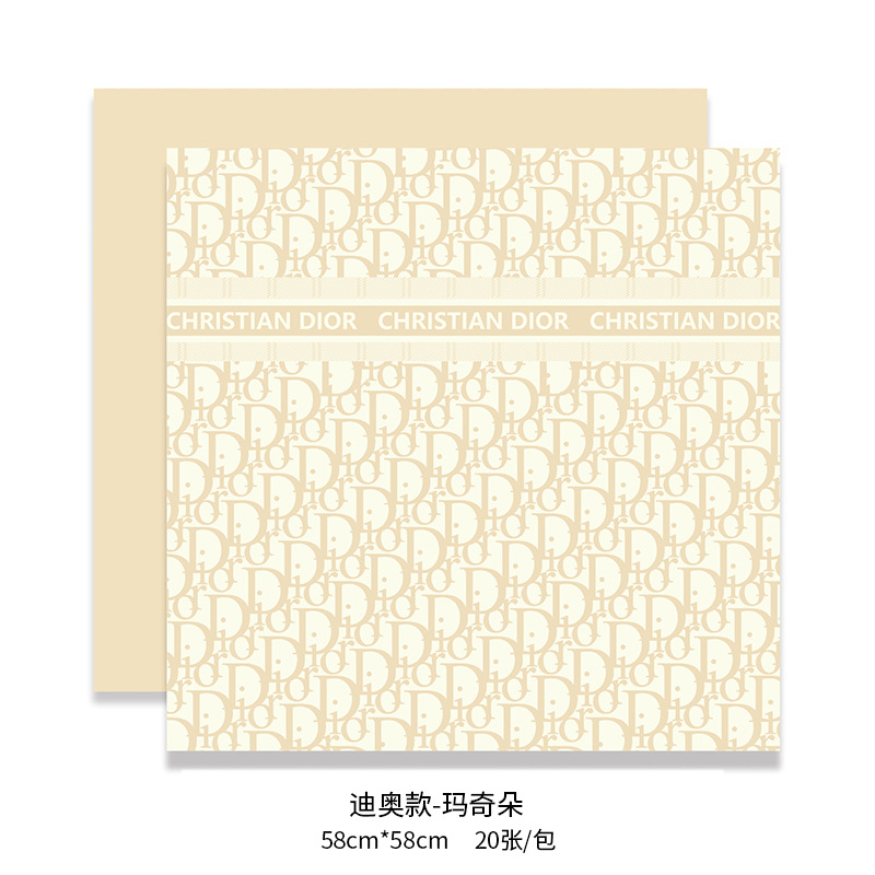 (procesamiento personalizado) papel de embalaje de flores serie de papel de lujo ligero ramo de flores papel de embalaje al por mayor