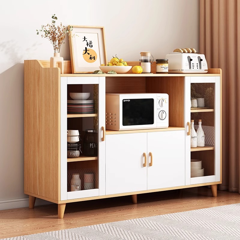 Gabinete de comedor contra la pared, cocina doméstica multifuncional, armario de almacenamiento lateral, armario de salón, armario de almacenamiento, armario de té