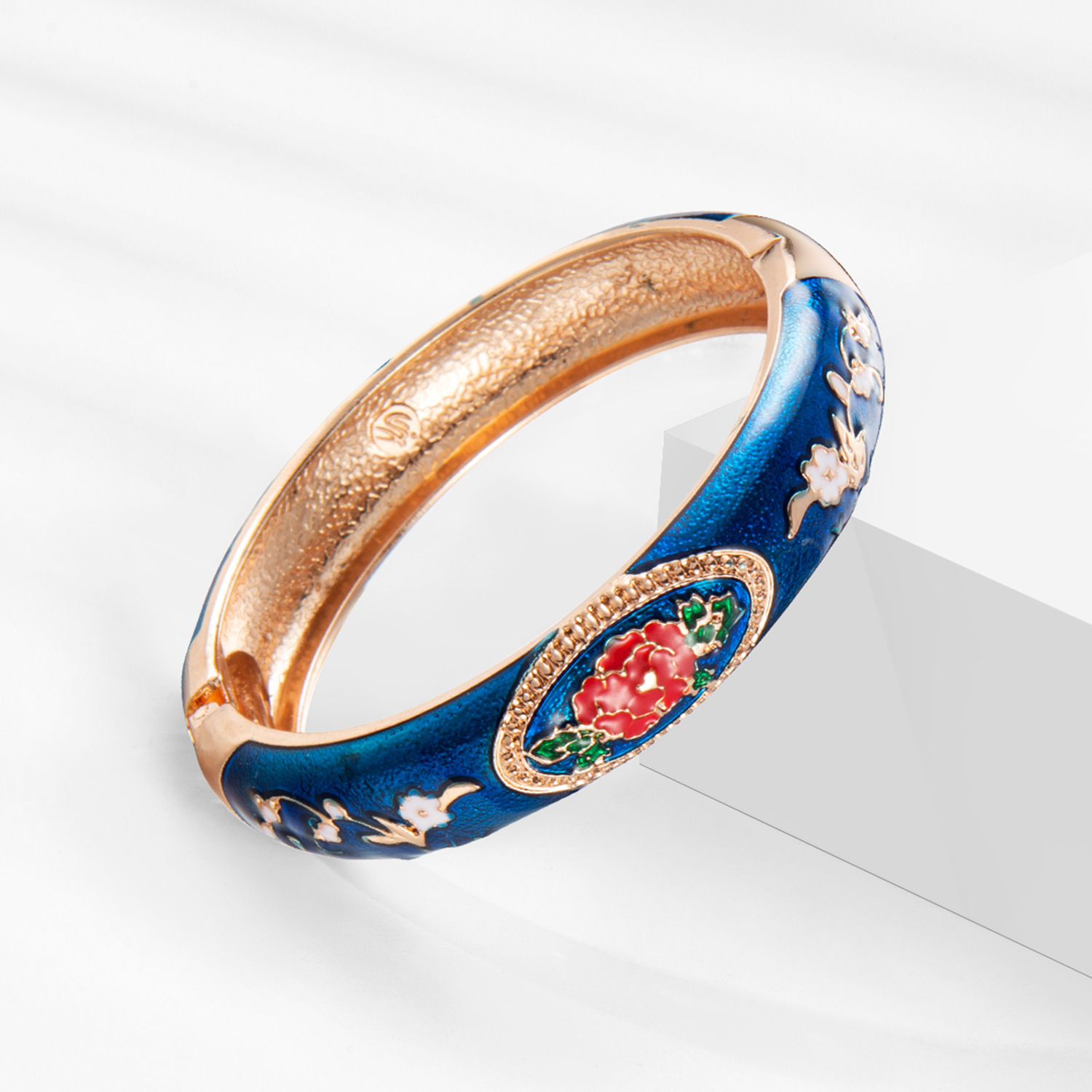 29g Weight Bangle Classification Ethnic Style Flower Zinc Alloy Bangles Wholesale
