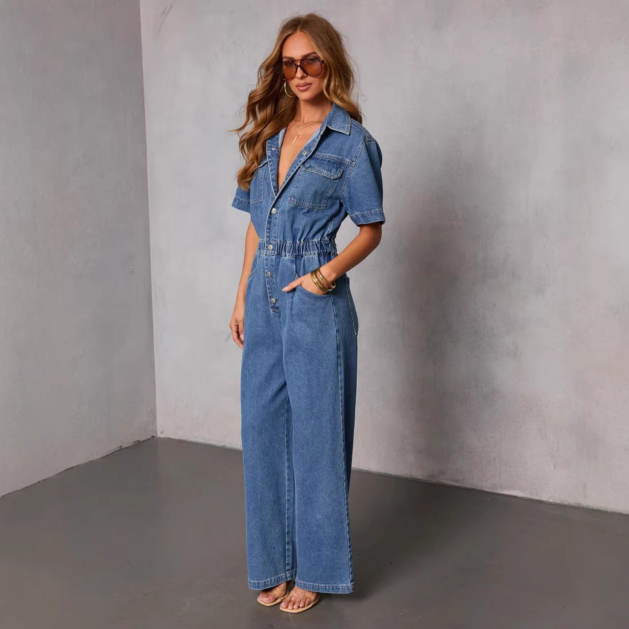 26 comercio exterior Europa y Estados Unidos transfronterizos Amazon ropa de mujer nueva moda casual suelta a través de jeans 89370 image 2