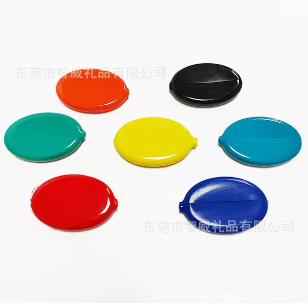 Factory Direct Sales Coin Purse Pvc Soft Plastic Dipped Coin Purse with Bead Chain Dirty Coffee Promotional Bag