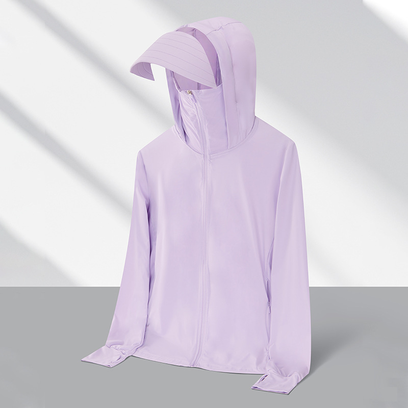 여성-얼음 안개 보라색