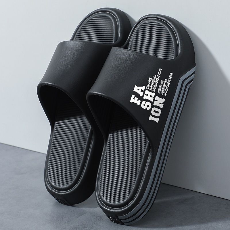 Men's Slippers for Outdoor Use, Thick-Soled, Non-Slip, Eva Material, Popular for Outdoor Wear, Basketball Style