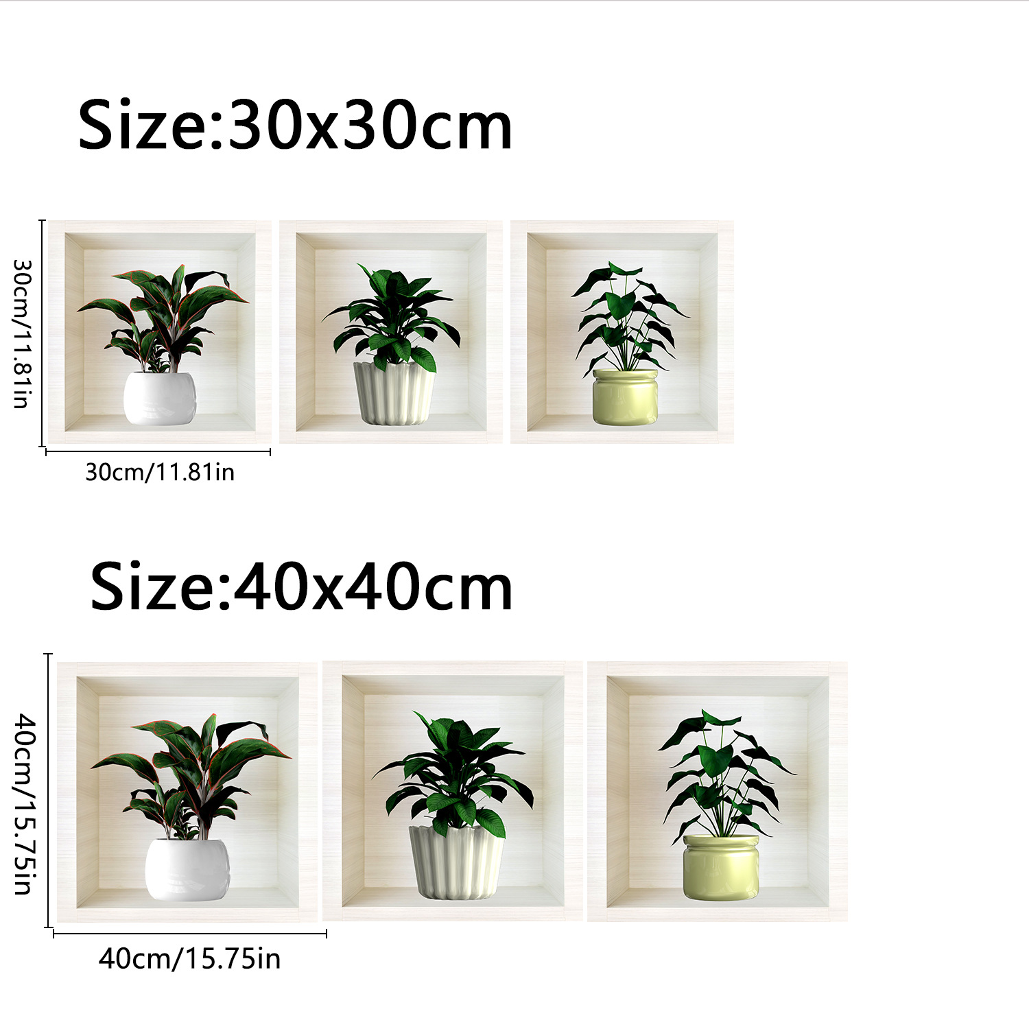 Transfronterizo TEMU venta caliente simple de lujo ligero pegatinas en maceta sala de estar pasillo autoadhesivo pegatinas de pared impermeable a prueba de suciedad