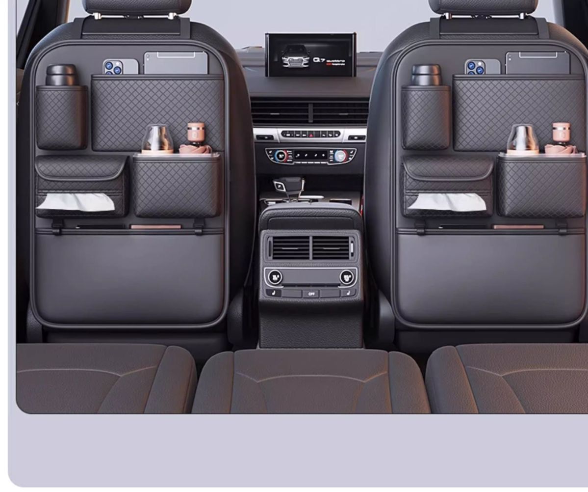 Seat Back Hanging Car Interior Storage Bag Tissue Box Supplies Collection_voghion.com