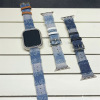 Applicable AppleWatch Apple S9 Watch qatch345678 generation SE tassel as an old denim retro strap