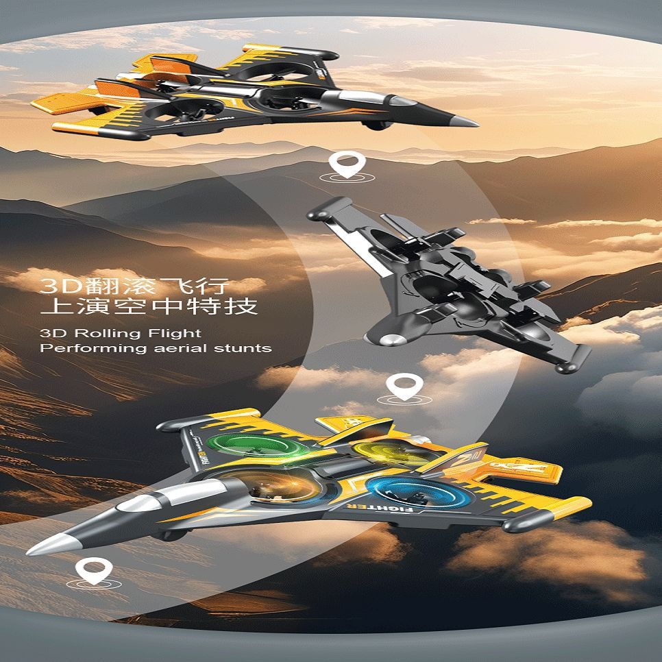 Cross-Border Remote Control Stunt Foam Aircraft with Fixed Height and Fall Resistance, Rechargeable Large-Capacity Special Effects Lighting Four-Axis Drone Toy