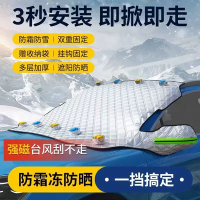 for front and rear windshields, snow: Car snow shield