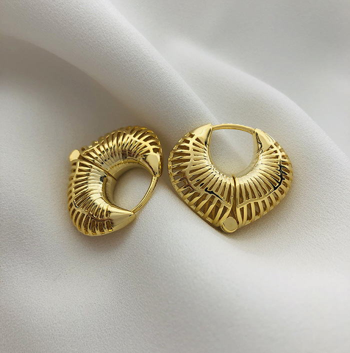 Earrings Classification 1 Pair Streetwear Star Copper 18K Gold Plated Earrings