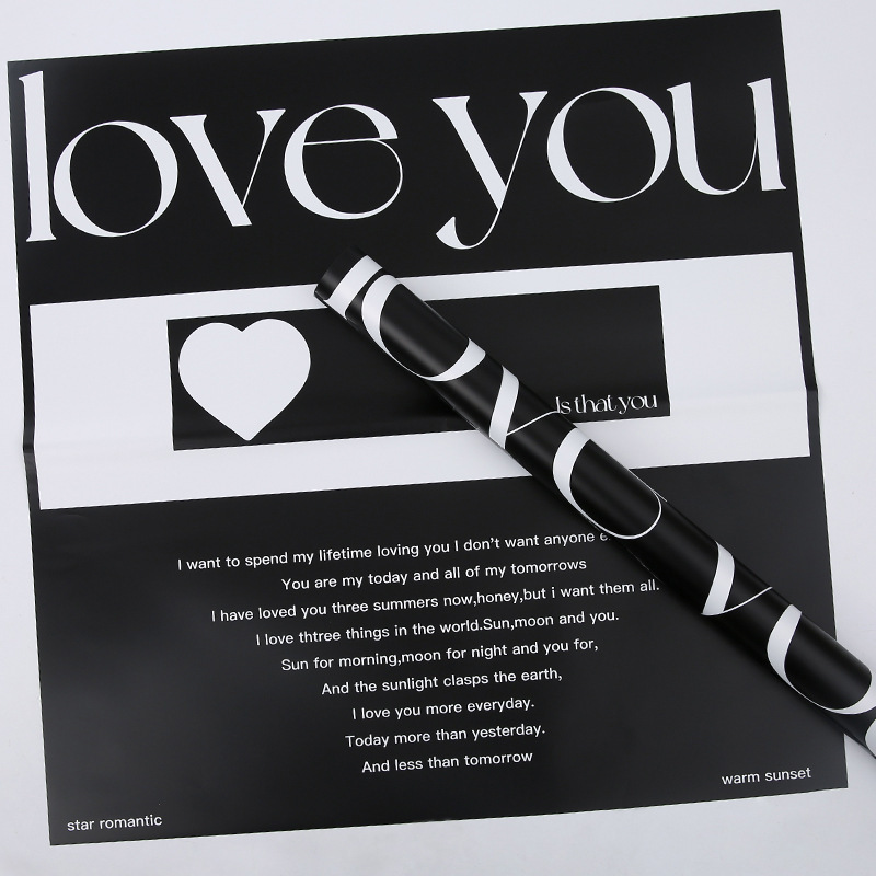 신시아 종이-영원한-흑백 20 장/가방; 58cm * 58cm