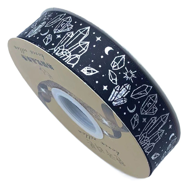 Nuevo soporte de barra de cinta hecha a mano DIY láser plata cristal mineral cinta arco joyería caja de regalo lote de embalaje