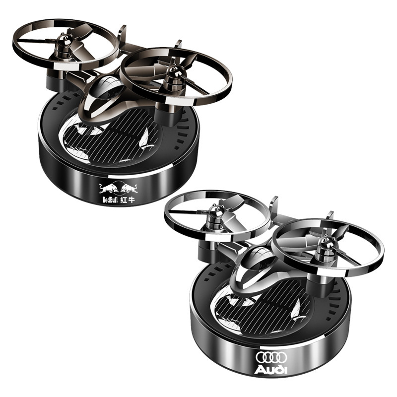 Car solar energy car aromatherapy car odor balm ornaments double turbo in the sun rotating seat balm