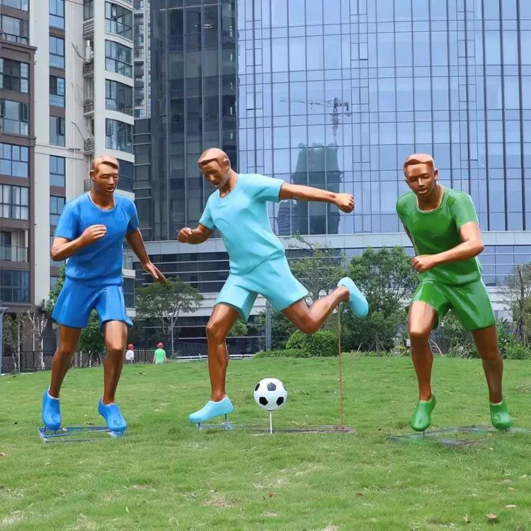 Садовые абстрактные скульптуры спортсменов из стекловолокна: настольный теннис, волейбол, баскетбол, велосипед, ландшафтные украшения