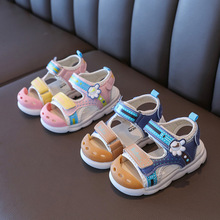 韩版女童凉鞋2024年新款男童宝宝软底鞋小公主包头防滑儿童沙滩鞋
