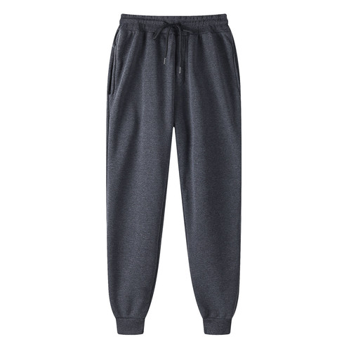 Men's and women's fleece 19-color sweatpants, smooth-surface ankle-tight sports pants, elastic waistband pencil pants, long pants—wholesale factory-direct products.