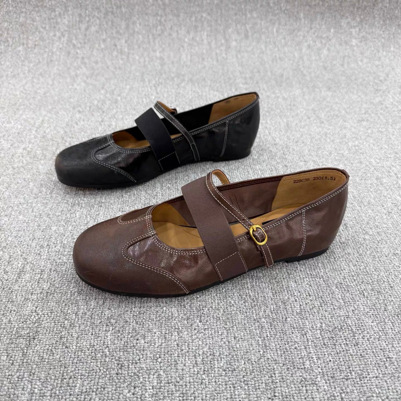 Autumn universal retro shoes low-cut flat