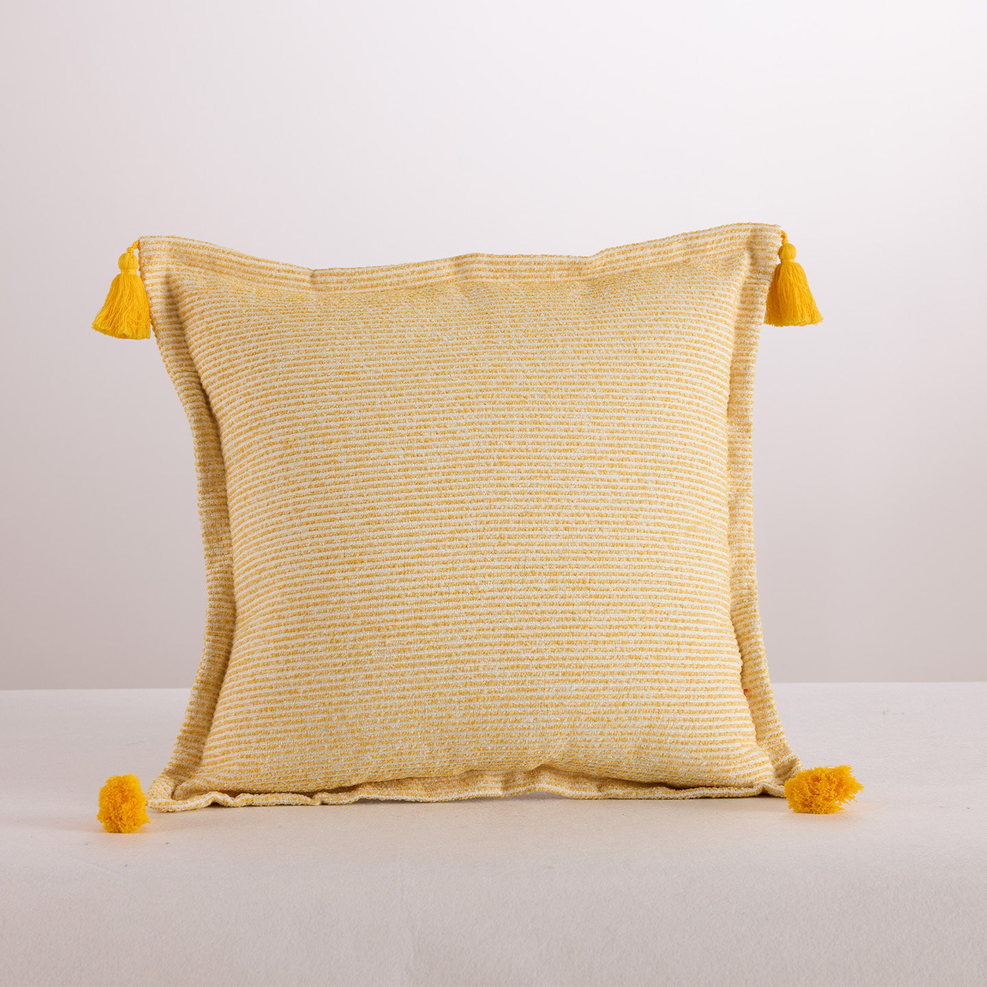 Lime amarillo rayas flanges almohada impermeable
