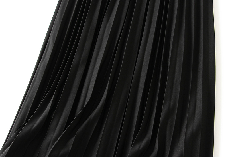 Women's Clothing Double sided pleated skirt gauze skirt half length large size a line skirt belly covering skirt _voghion.com