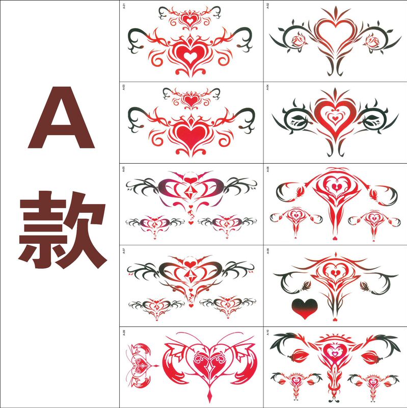 Factory custom magic mark tattoo stickers online celebrity female thigh chest sexy cute belly private stickers