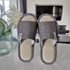Slippers, footwear for beloved indoor, non-slip summer slide platform, cotton and linen