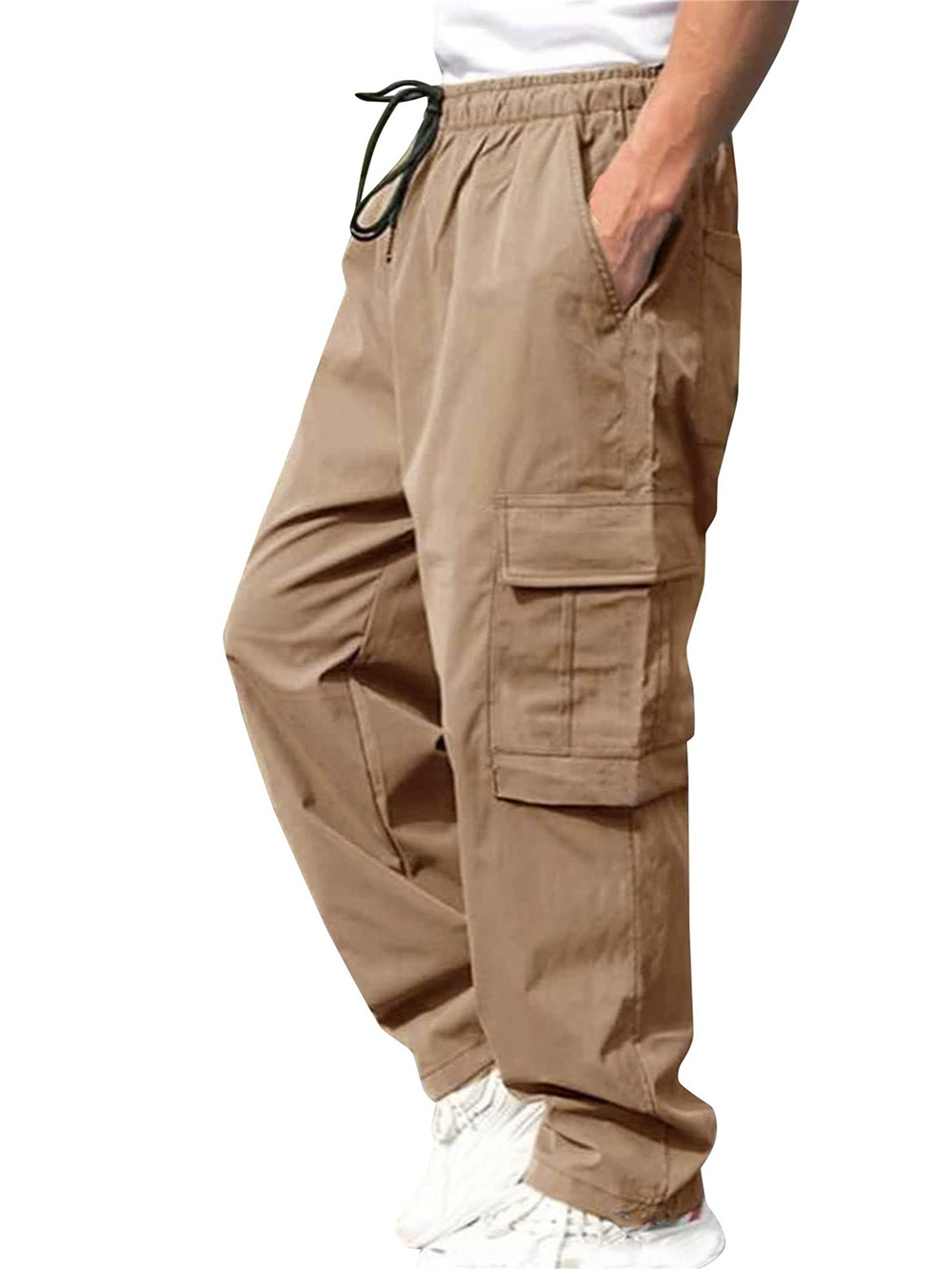 2024 Spring and Autumn Youth Casual Work Clothes Long Loose Straight Outdoor Sports Running Pants Men_voghion.com