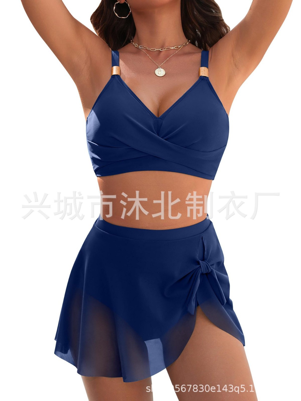 2026 nuevo comercio exterior europeo y americano bikini trajes de baño de malla estilo sexy trajes de baño delgados de cintura alta