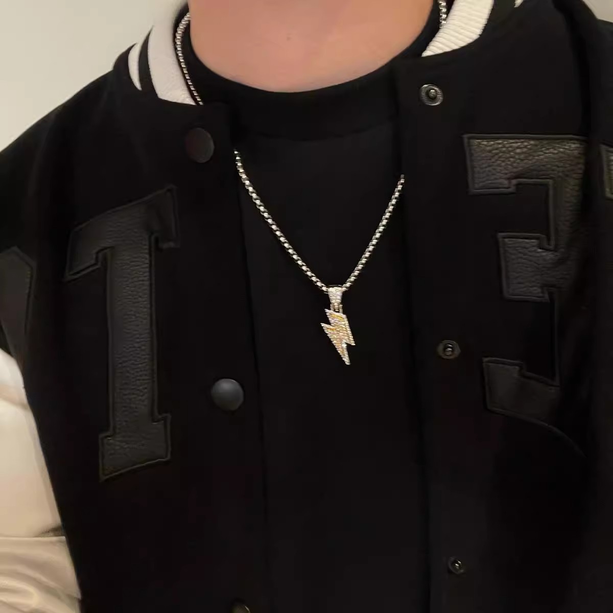 Europäische und amerikanische Volldiamant-Blitzkette für Herren, trendiger Marken-Streetstyle, Disco-Hip-Hop, mit eingelegten Diamanten_voghion.com