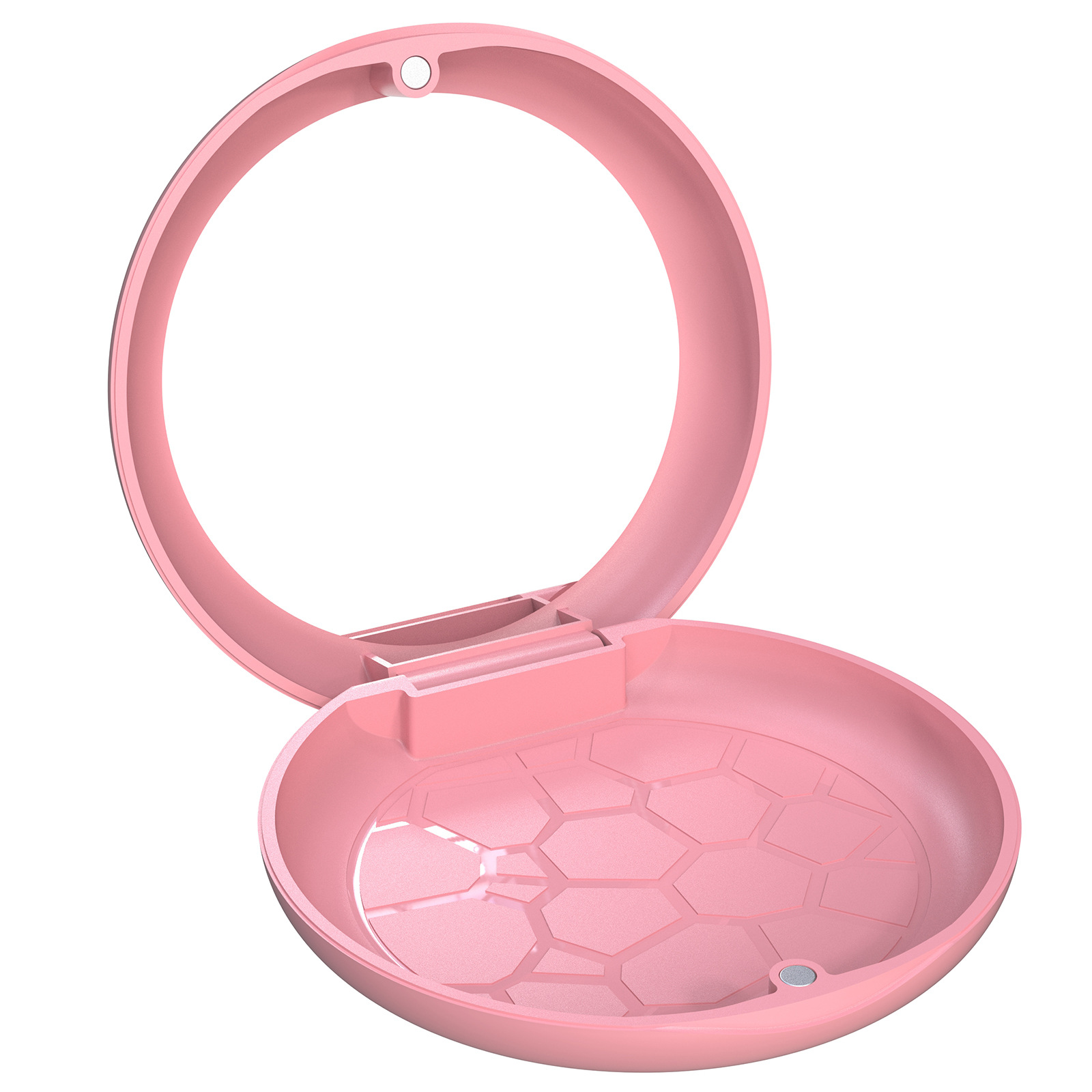 Estuche magnético portátil para guardar dentaduras postizas con espejo, retenedor de ortodoncia, estuche dental de plástico portátil para aparatos invisibles.