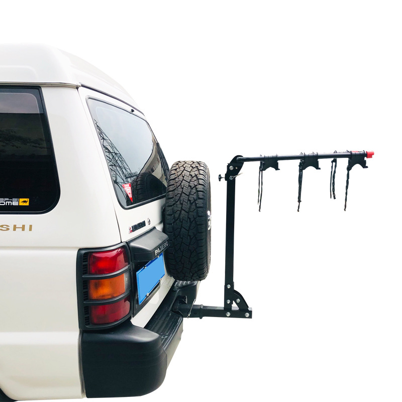 Qìchē Car Trailer Hitch Rack Rear Mount for Bike/Spare Tire (Car bike rack) - no-drilling-universal-fits-all-cars-with-square-trailer-hitch