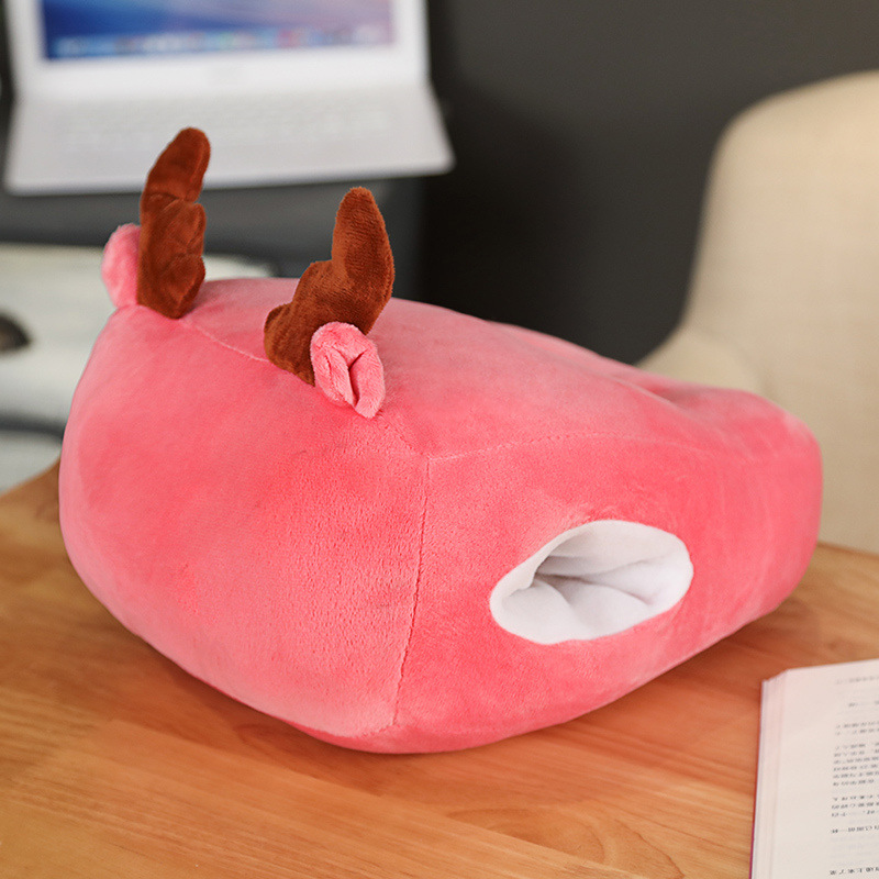 Almohada para Siesta de Oficina y Estudiantes de Felpa con Calentador de Manos
