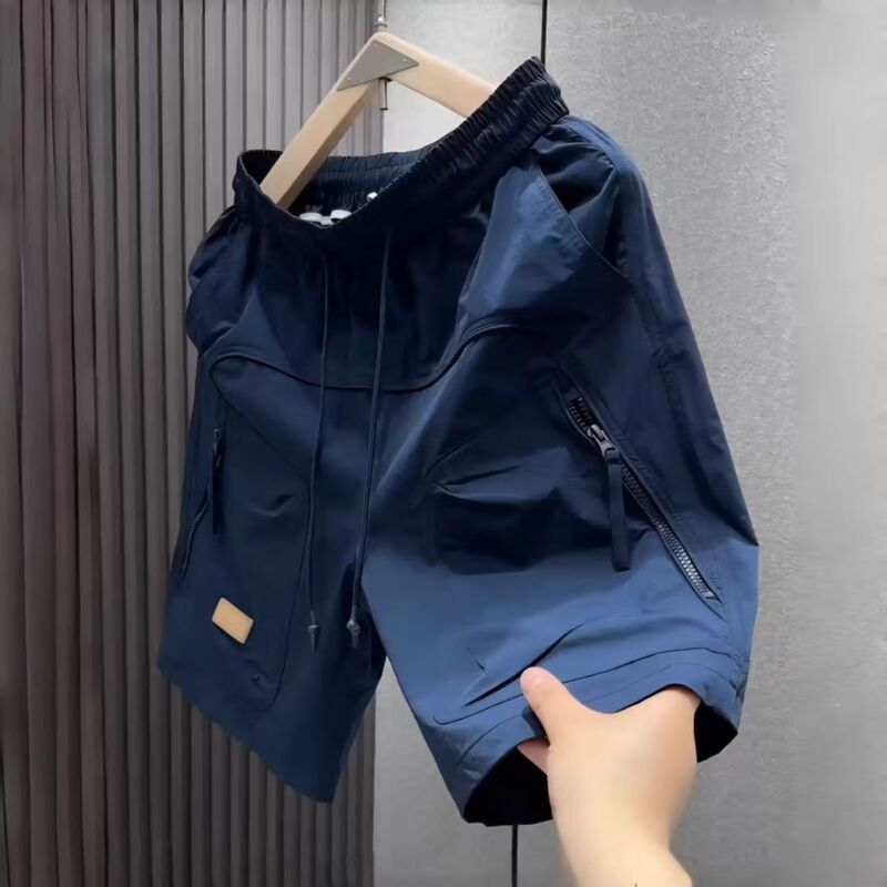 Trendy beach shorts 2026 summer workwear shorts for men, loose straight mid-length shorts for outdoor wear Trendy beach shorts 2026 summer workwear shorts for men, loose straight mid-length shorts for outdoor wear
