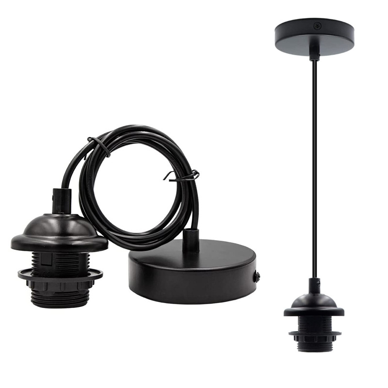 Portalámparas E27 al por mayor portalámparas montadas en la pantalla candelabro de estilo simple DIY colgante de comedor simple de estilo industrial retro