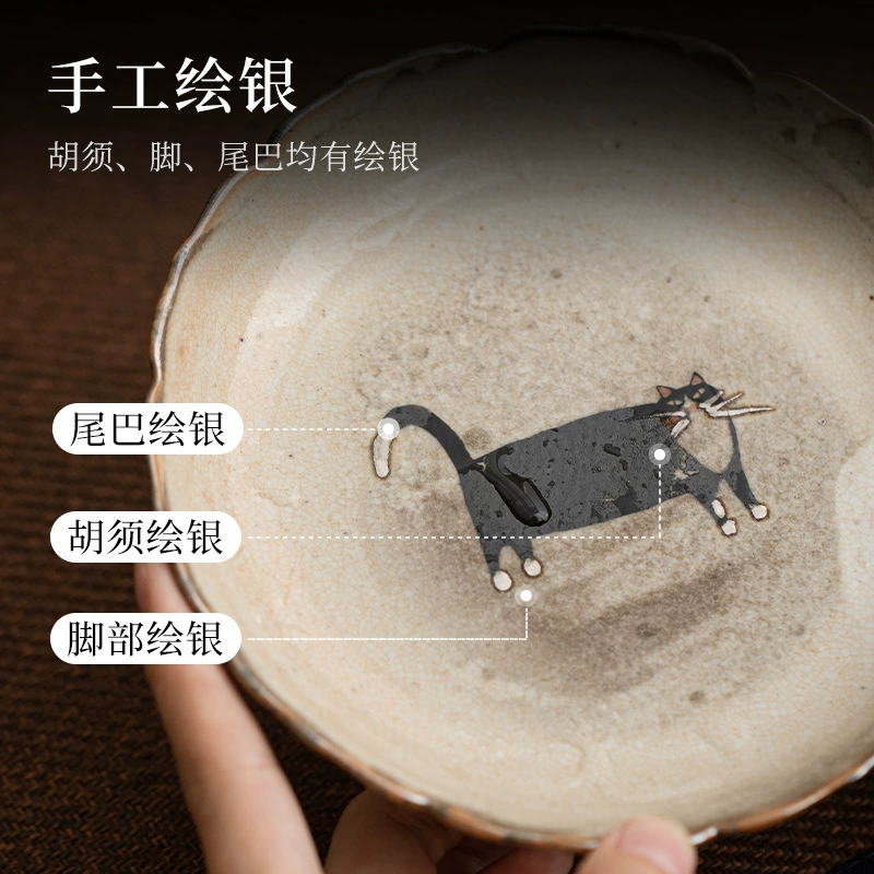 Шайе Котин Тао Гусь? Pot Cheng Tea Cheng Pot Holder ручная роспись серебряная керамическая чайник чайный набор аксессуары тарелка-фрукт поднос освежающий тарелка