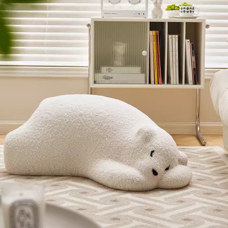 懶人沙發網紅酣睡熊趴趴熊客廳陽台家用擺設休閒創意兒童小沙發凳