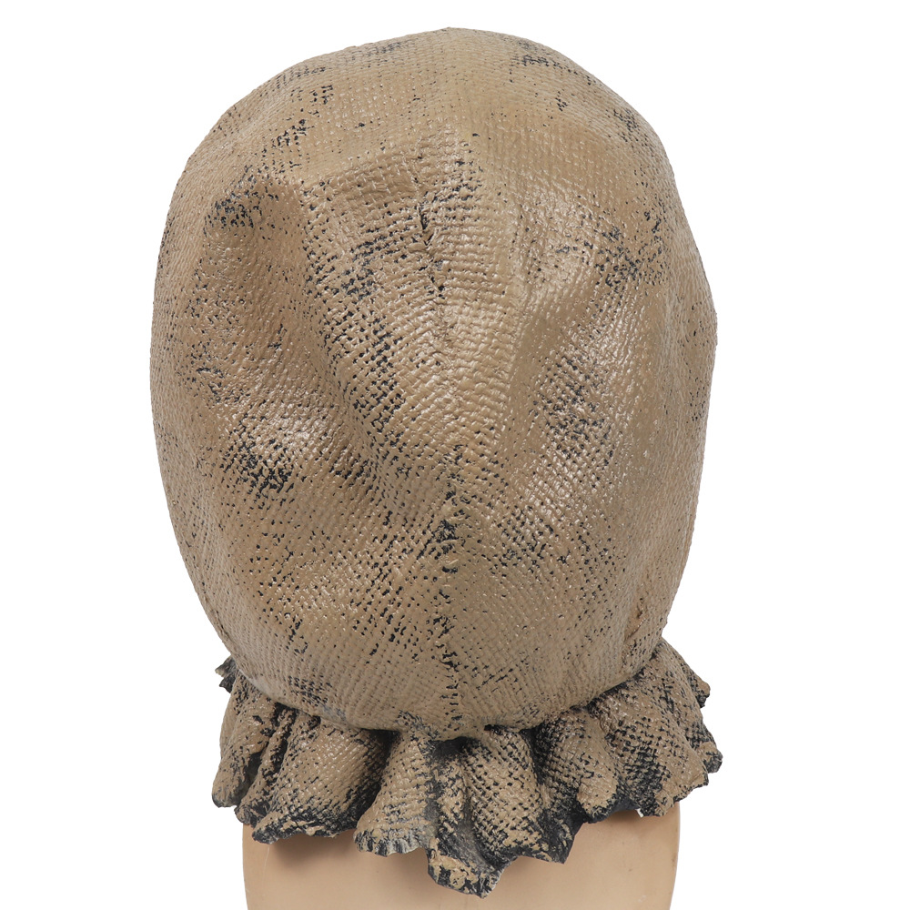 Hallowmas latex scarecrow mask head cover children mask Halloween horror dance bag mask_voghion.com