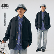 UNDREST原创设计师高级小众设计潮牌复古休闲西装外套男上衣WT35