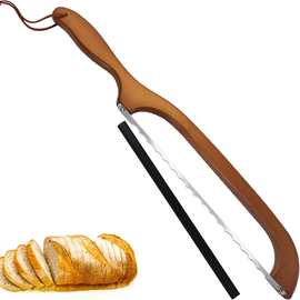 木质面包切片刀切割器锯齿面包刀简易烘焙家用面包切割锯厨房工具