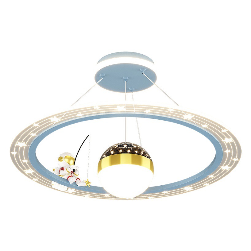 Habitación de los niños dormitorio luz creativa niños y niñas espacio astronauta habitación araña nórdico simple cielo estrellado luz
