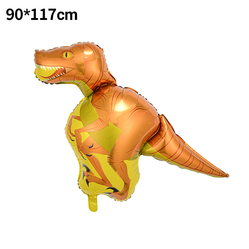 Globos de aluminio con diseño de animales de dibujos animados con temática de dinosaurios para decoraciones de fiestas de cumpleaños infantiles image 10