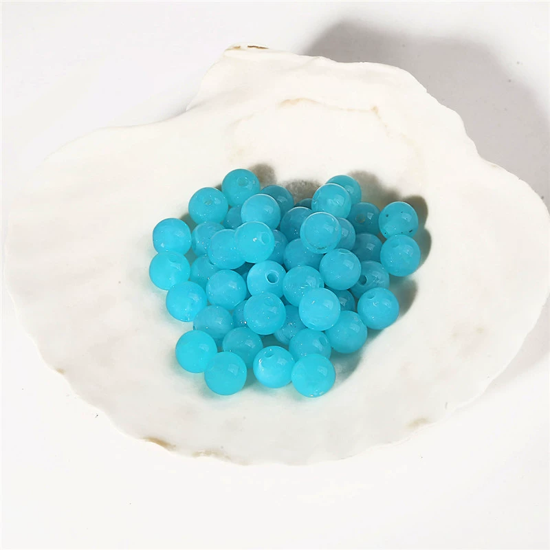 Акриловые бусины 6–10 мм, отверстие 1.3/1.8/2 мм, 30 шт в упаковке, assorted colors (DIY украшения)