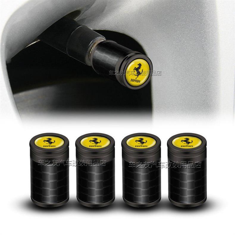Suitable for Ferrari F430F12 F458 488 812 Car Tire Valve Cap Valve Core Dust Cover