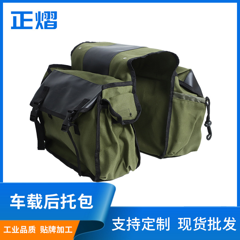 goods in stock sale vehicle Storage bag green black Bicycle Canvas bag Storage bag