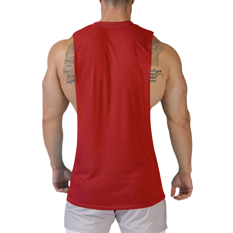 210g Weight Sleeveless Sleeve Length Cotton Blend, Polyester Fabric Type Regular Top Length Racerback Tank Tops Tops Type Casual Occasion Round Neck Neckline Loose Fit Type Solid Color Pattern Summer Season Men's Gender Simple Style Style Wholesale Men's Simple Style Solid Color Sleeveless Men's Tops 13