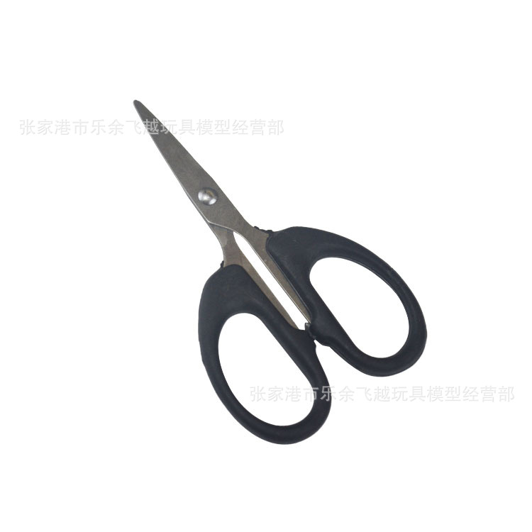 黑色5寸小剪刀 办公用学生用家用文具用品手工剪纸无套头塑料手柄