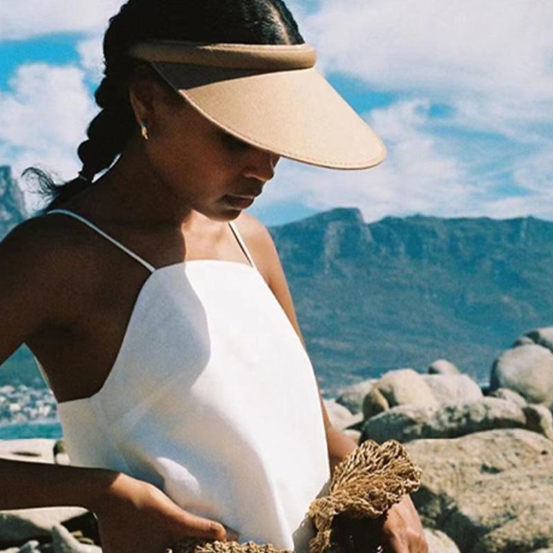 Solid Color Pattern Summer Season Women's Simple Style Solid Color Wide Eaves Sun Hat