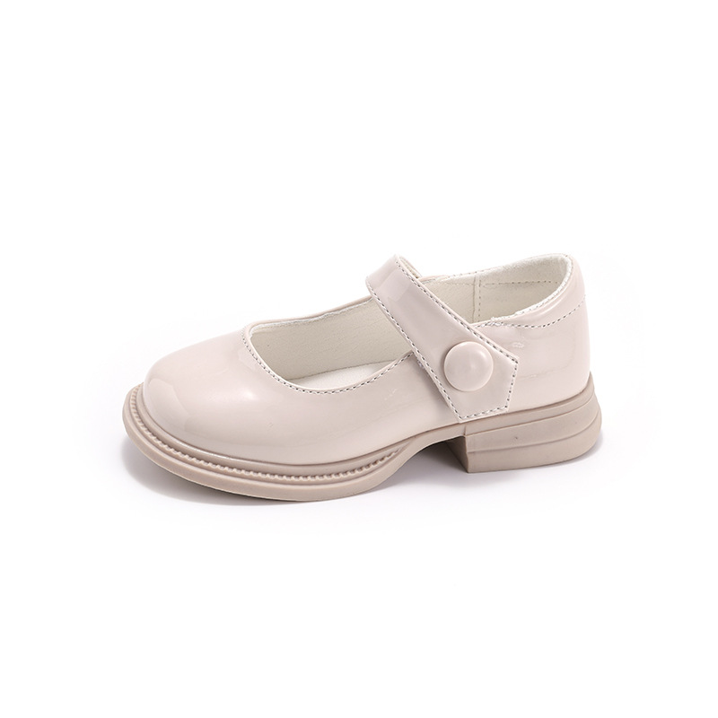 Zapatos de princesa de niñas 2026 nueva moda versátil con suela suave zapatos de cuero pequeños zapatos de rendimiento cómodos para niños grandes