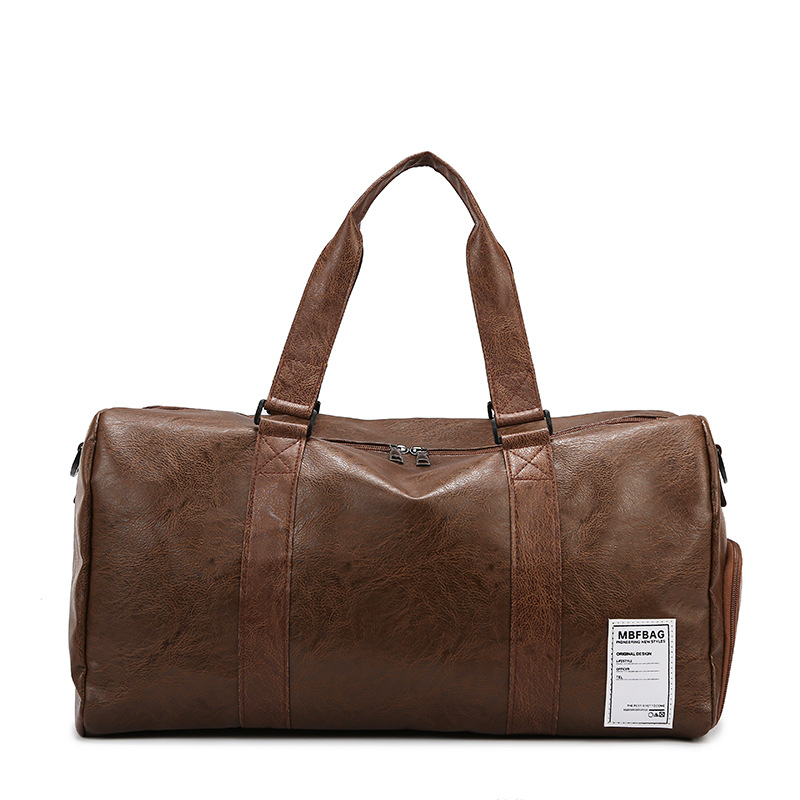 Cross-border Handheld Travel Bag Large Capacity Soft PU Leather Business Trip Luggage Bag Unisex Sports and Gym Bag - Thumbnail 6
